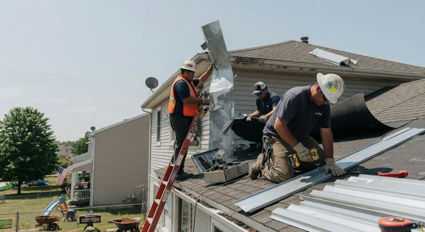 Storm Damage Metal Roof Repair in Guilderland Center, NY